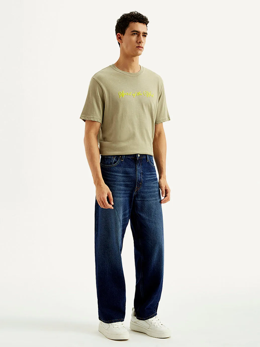 Men's 578 Dark Blue Loose Fit Mid Rise Jeans Daily Essential