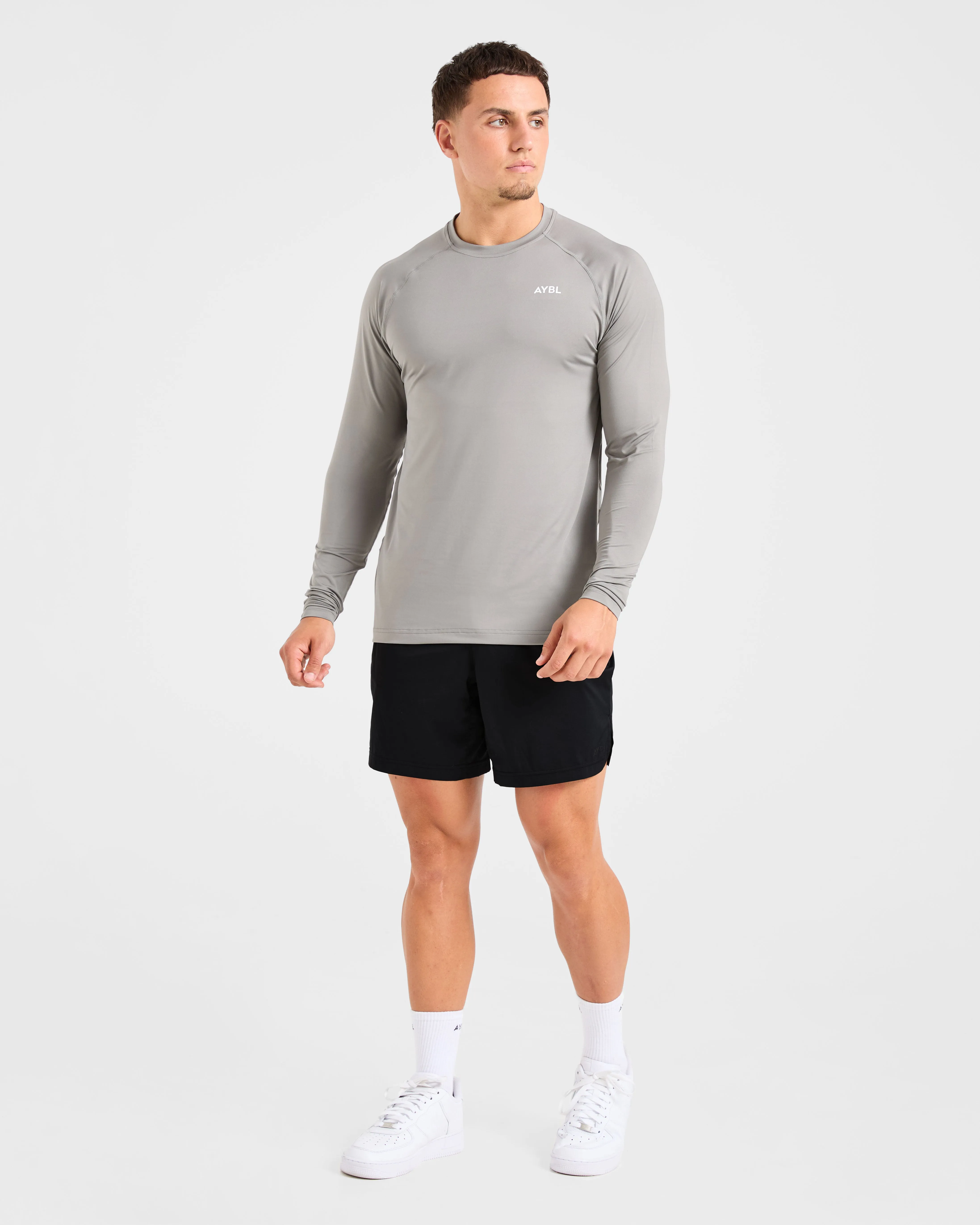 BreathableFabric Essential Long Sleeve T Shirt - Olive Smoke