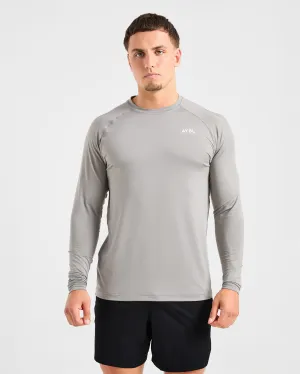 Moisture Management Technology Smooth Flatlock Stitching Essential Long Sleeve T Shirt - Olive Smoke
