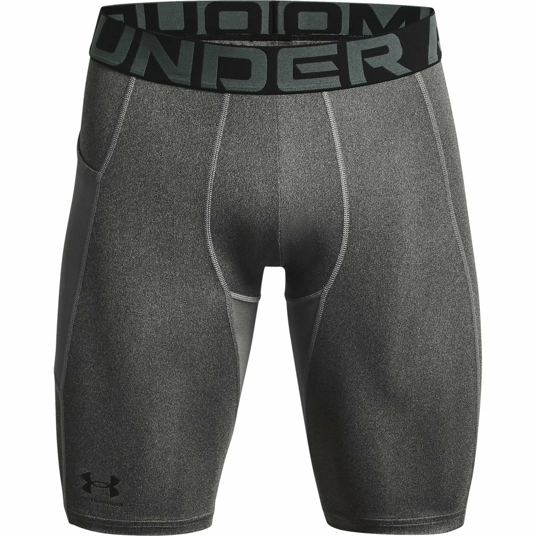 Water Repellent Coating poolside gear Under Armour HeatGear Pocket Long Mens Short Compression Tights - Grey