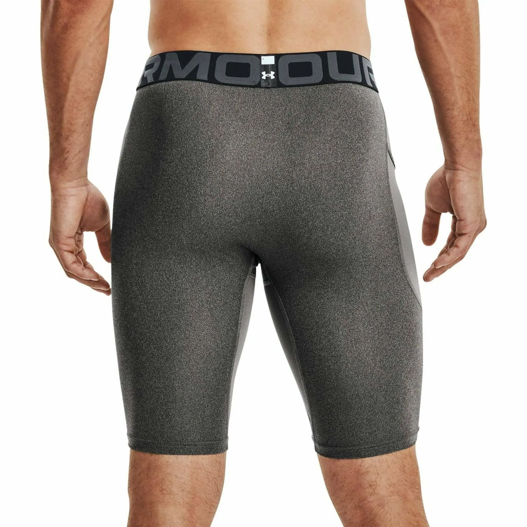Formal Occasion Vacation Outfit Under Armour HeatGear Pocket Long Mens Short Compression Tights - Grey
