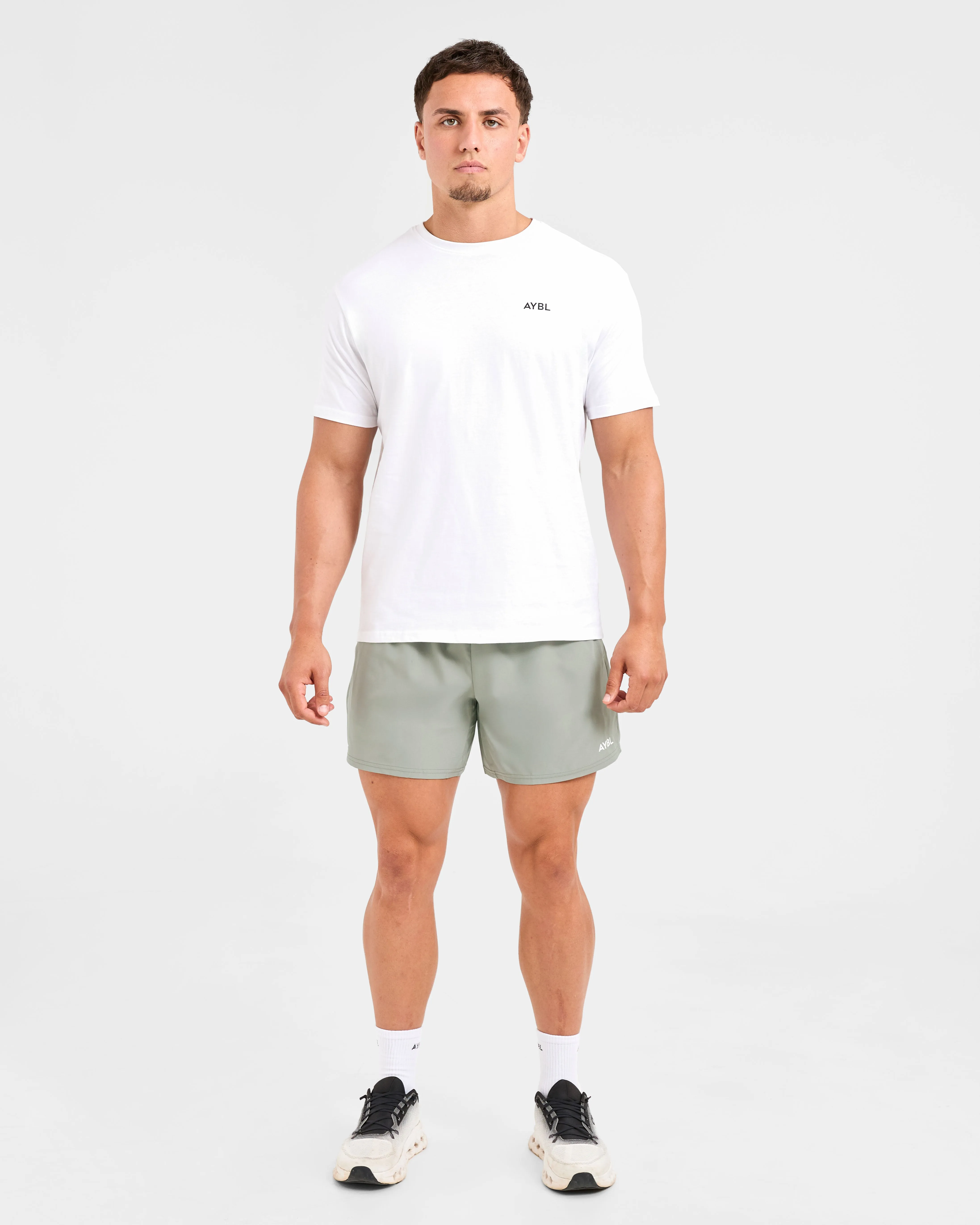 Faux Leather Core 5" Shorts - Washed Sage