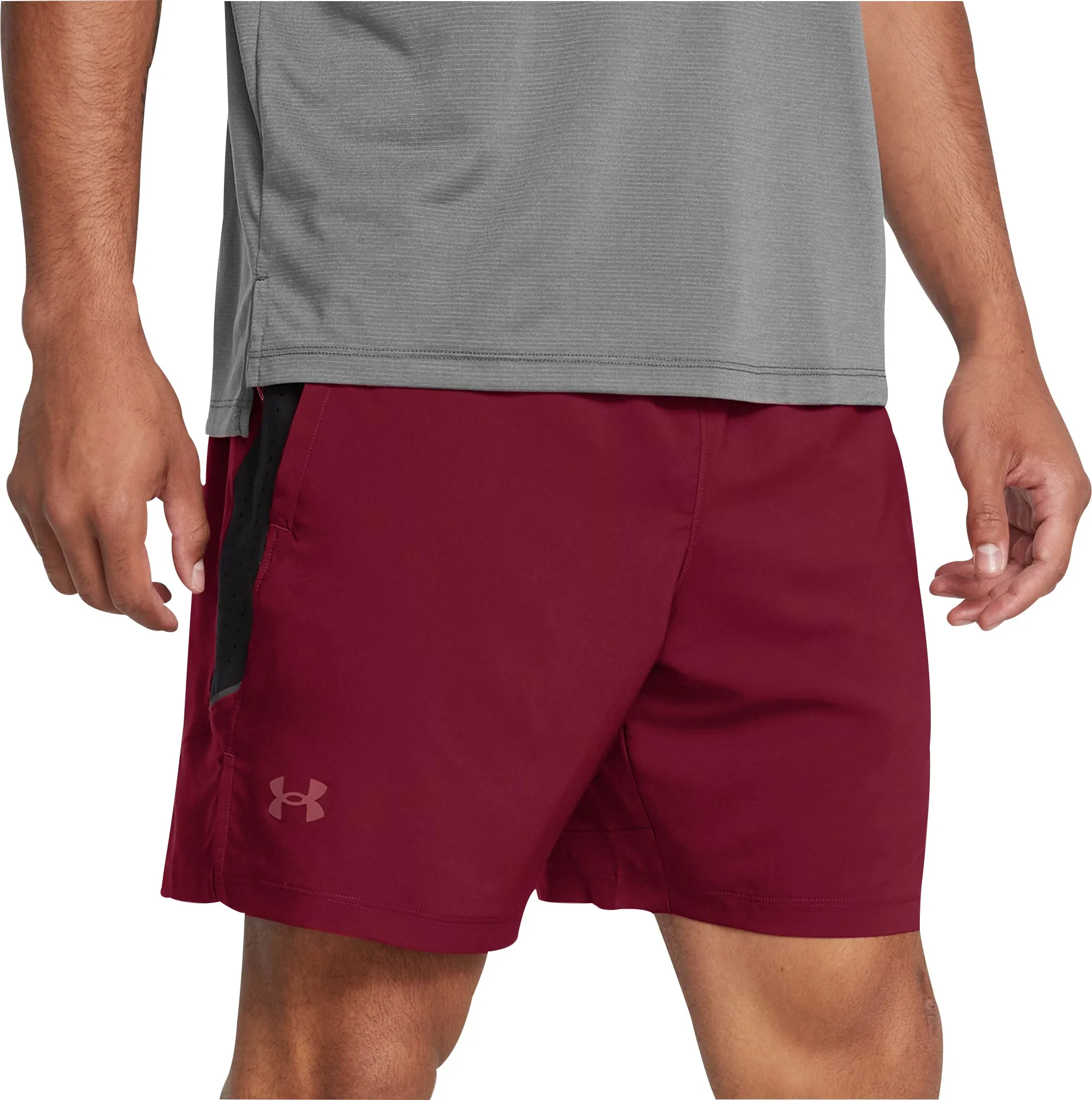 young adults Under Armour Launch Elite 2 In 1 Mens Running Shorts - Red