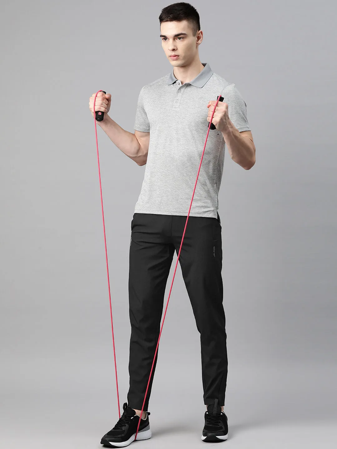 Anti Static Fabric Flexible Use Alcis Men Dry Tech Slim Fit Sports Track Pants with Reflective Detail