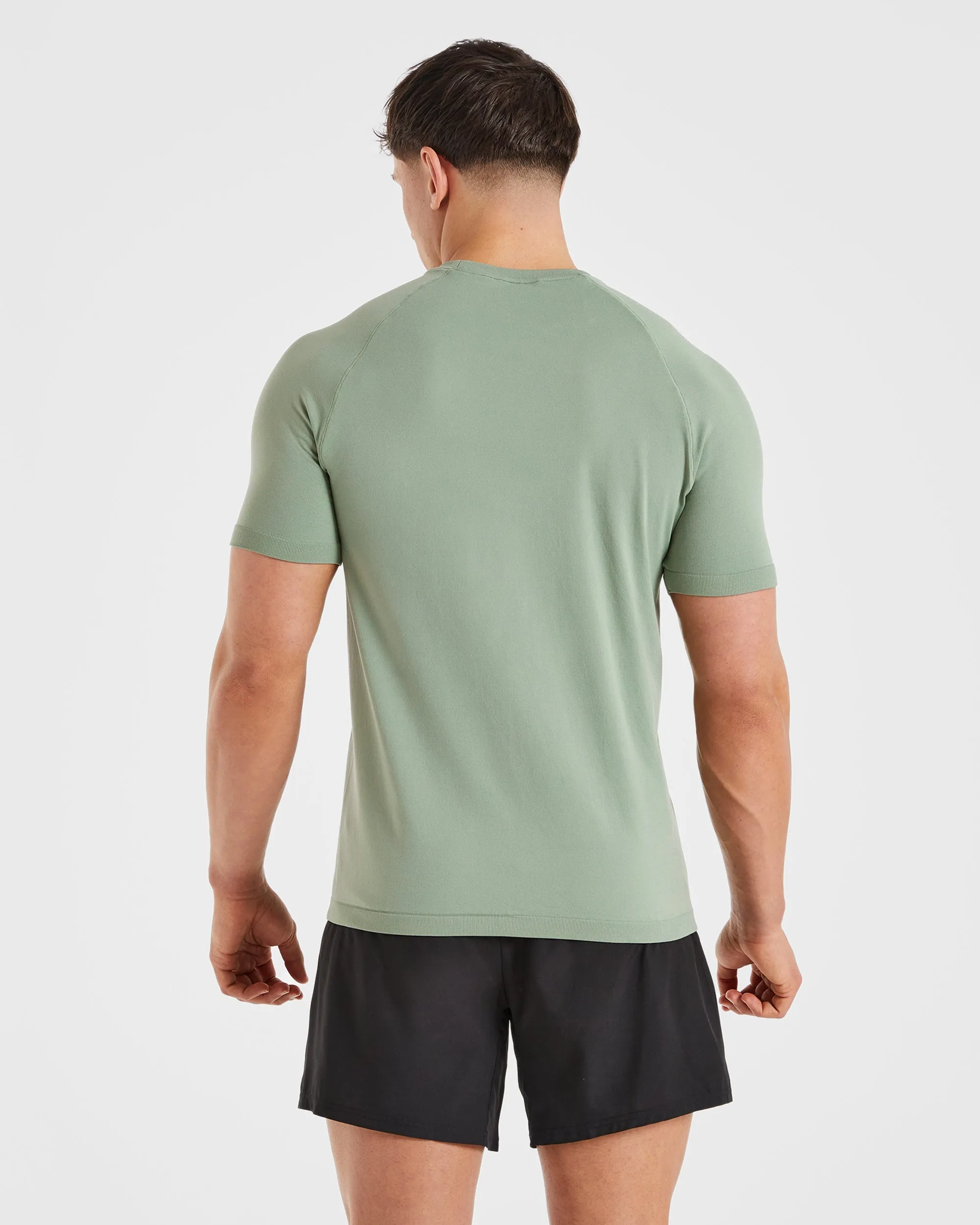 Feminine Touch Ascend Seamless T Shirt - Olive Green