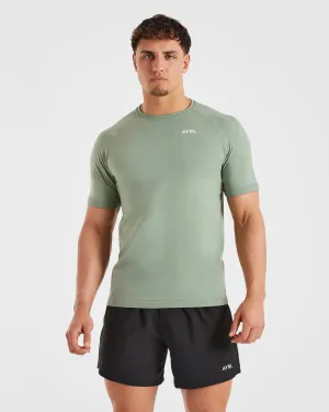 Ascend Seamless T Shirt - Olive Green coordinate with other items