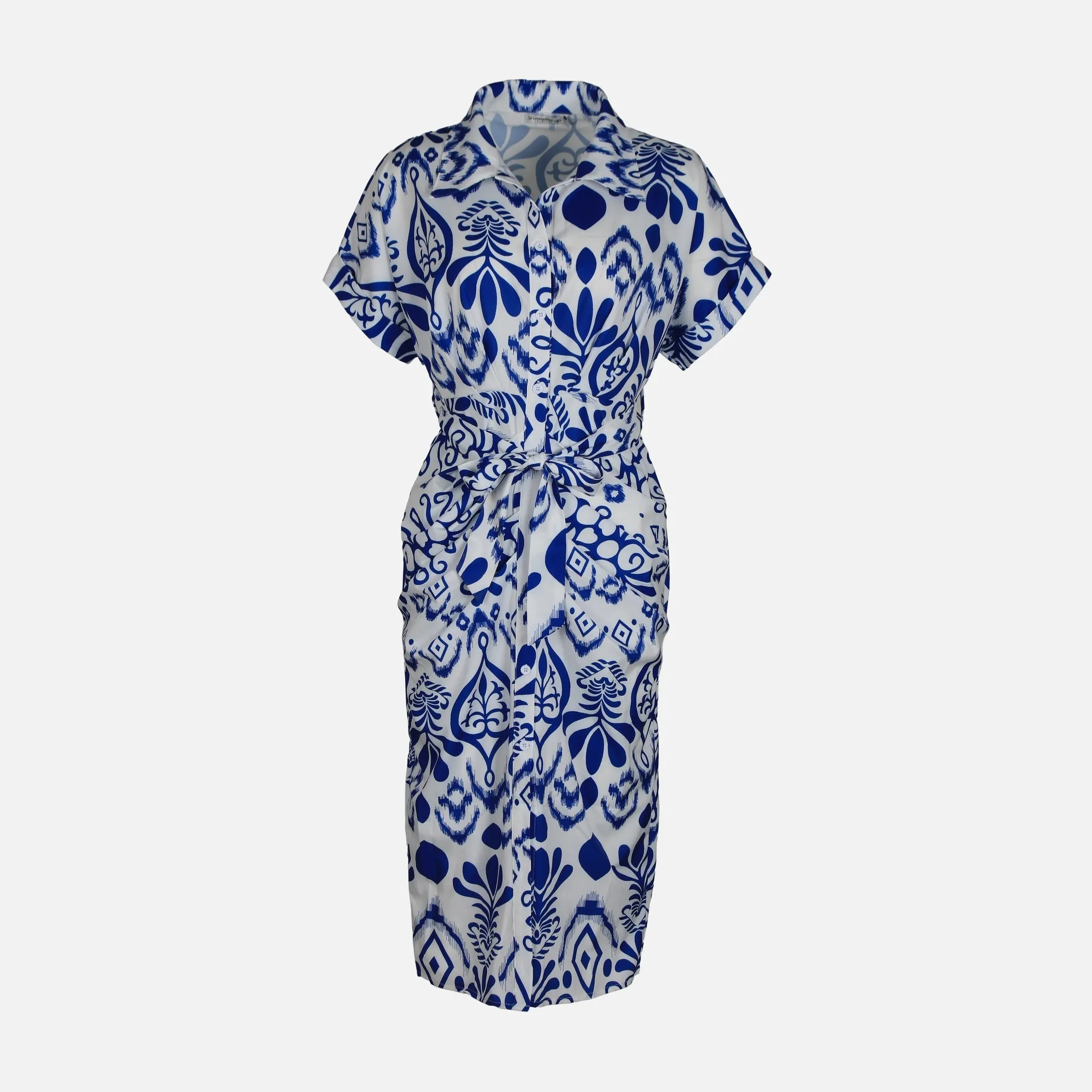 WOMEN FLORAL SHORT SLEEVE LONG DRESS Clean Fit Teen Fresh