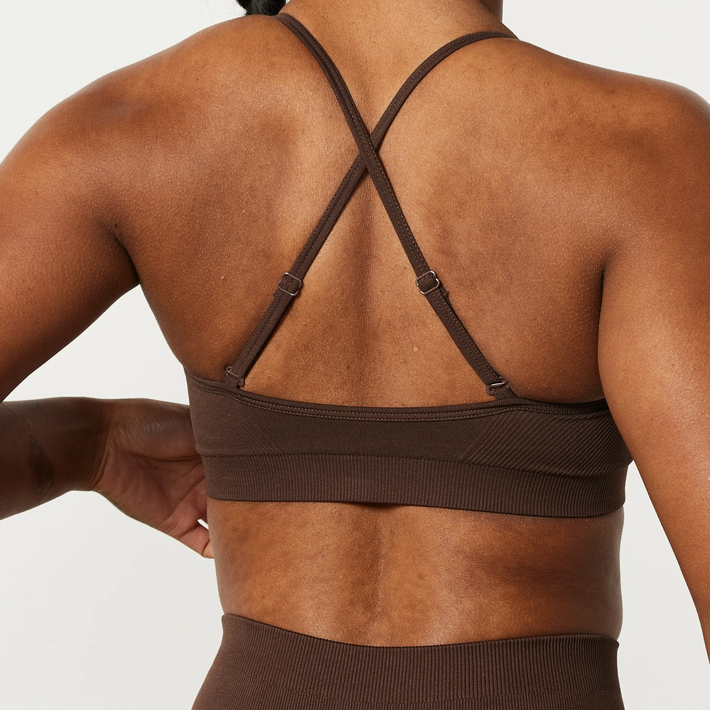 Vanquish Elevate Seamless Coffee Brown Multiway Low Support Bra Minimalist