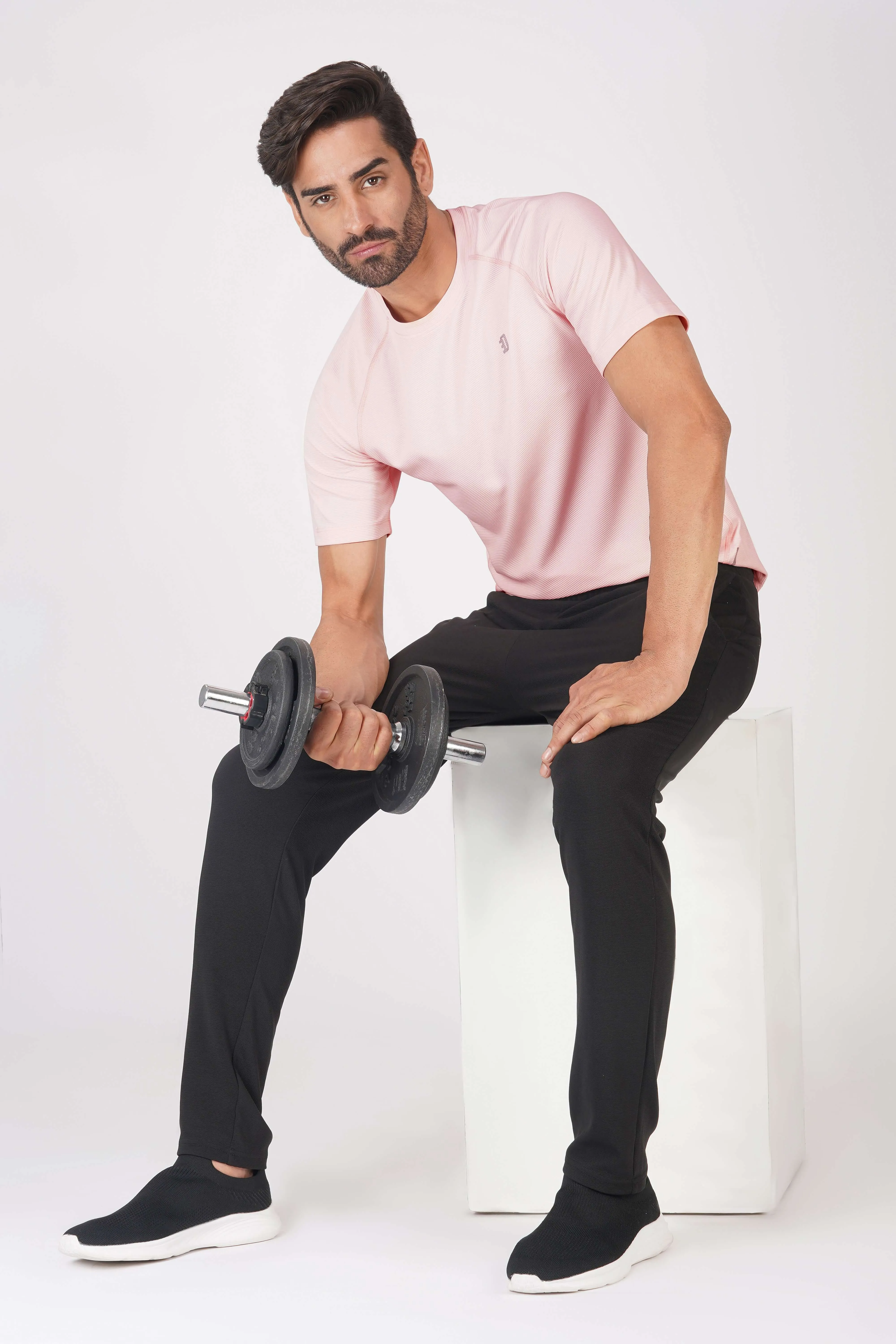 TemperatureRegulatingLining ElasticWaistband Men LightMesh Reflective Tshirt