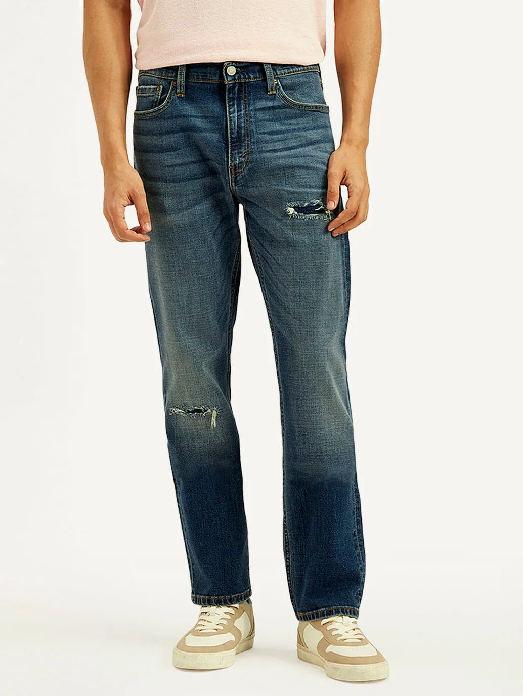 Classic Item Men's Tinted 513 Med Indigo Slim Straight Fit Mid Rise Jeans