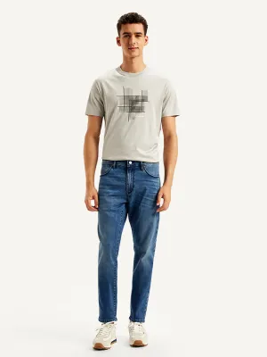 Men's Redloop 512 Blue Slim Tapered Fit Mid Rise Jeans Lightweight Earthy Nature Lover Faded Wash