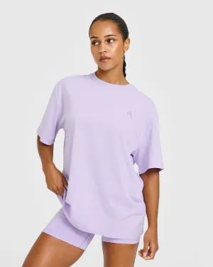 Snug fit AntiPillFinish Classic Oversized Lightweight T-Shirt | Lavender Purple IrritationFreeTagging