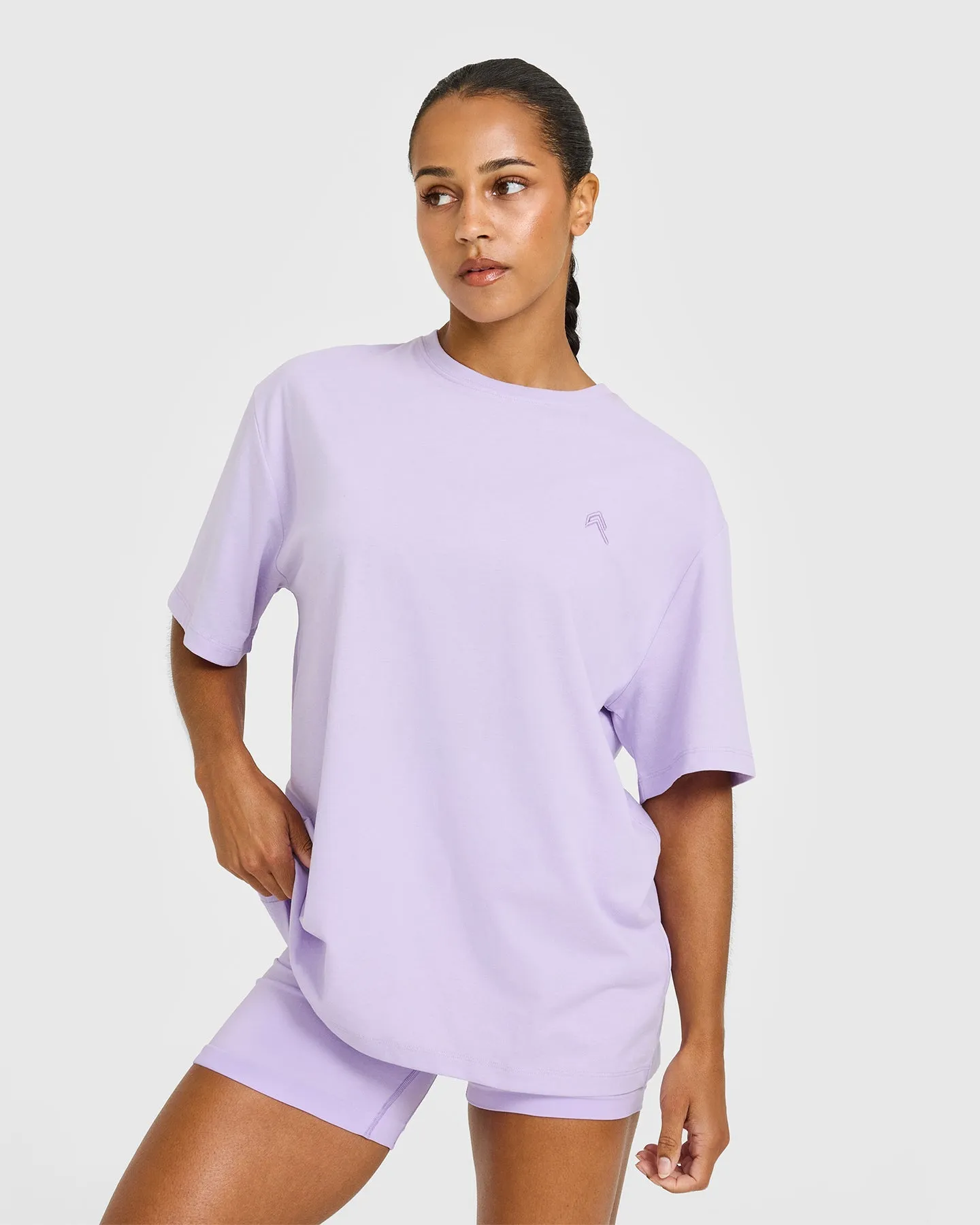 Snug fit AntiPillFinish Classic Oversized Lightweight T-Shirt | Lavender Purple IrritationFreeTagging