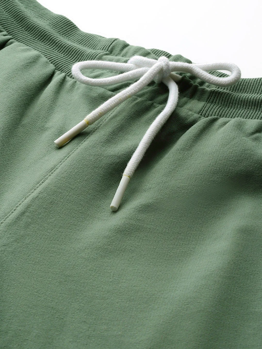 Mesh Lined Neutral Style Alcis Women Solid Olive Jogger