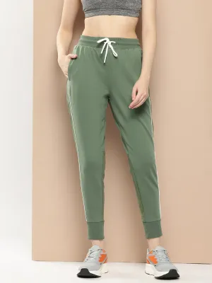 AbrasionResistantPanels Chic Style Alcis Women Solid Olive Jogger