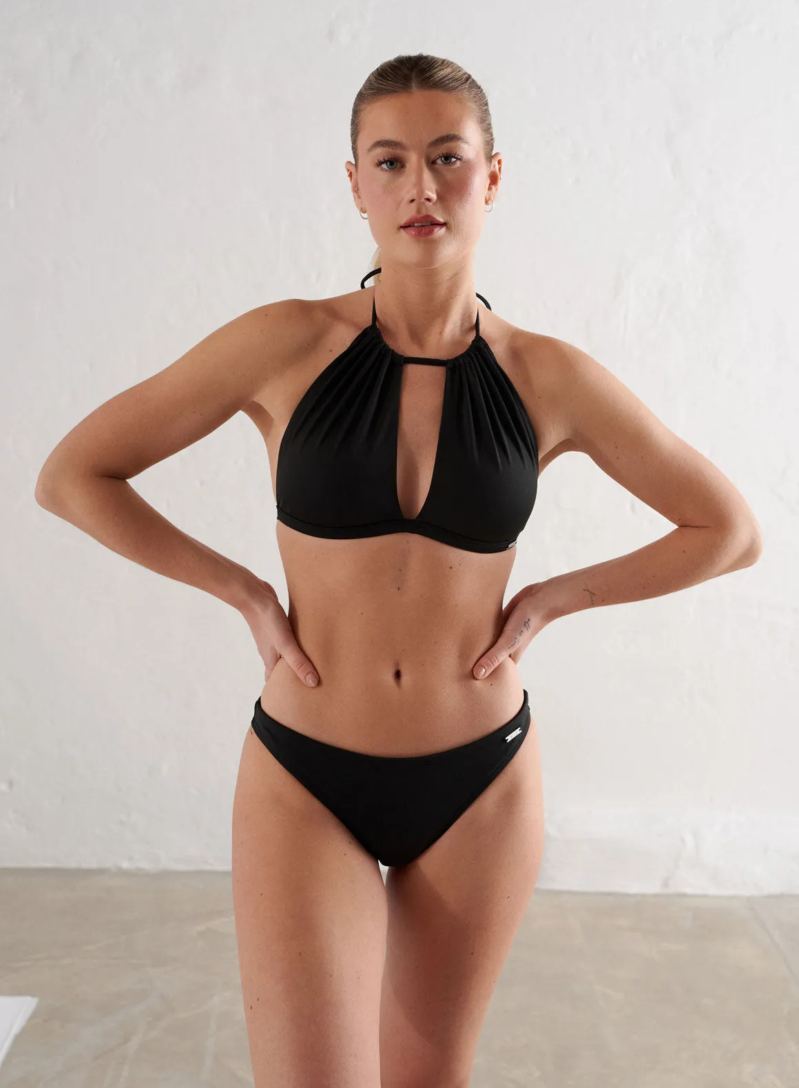 Cool Prints Black Halter Bikini Bra