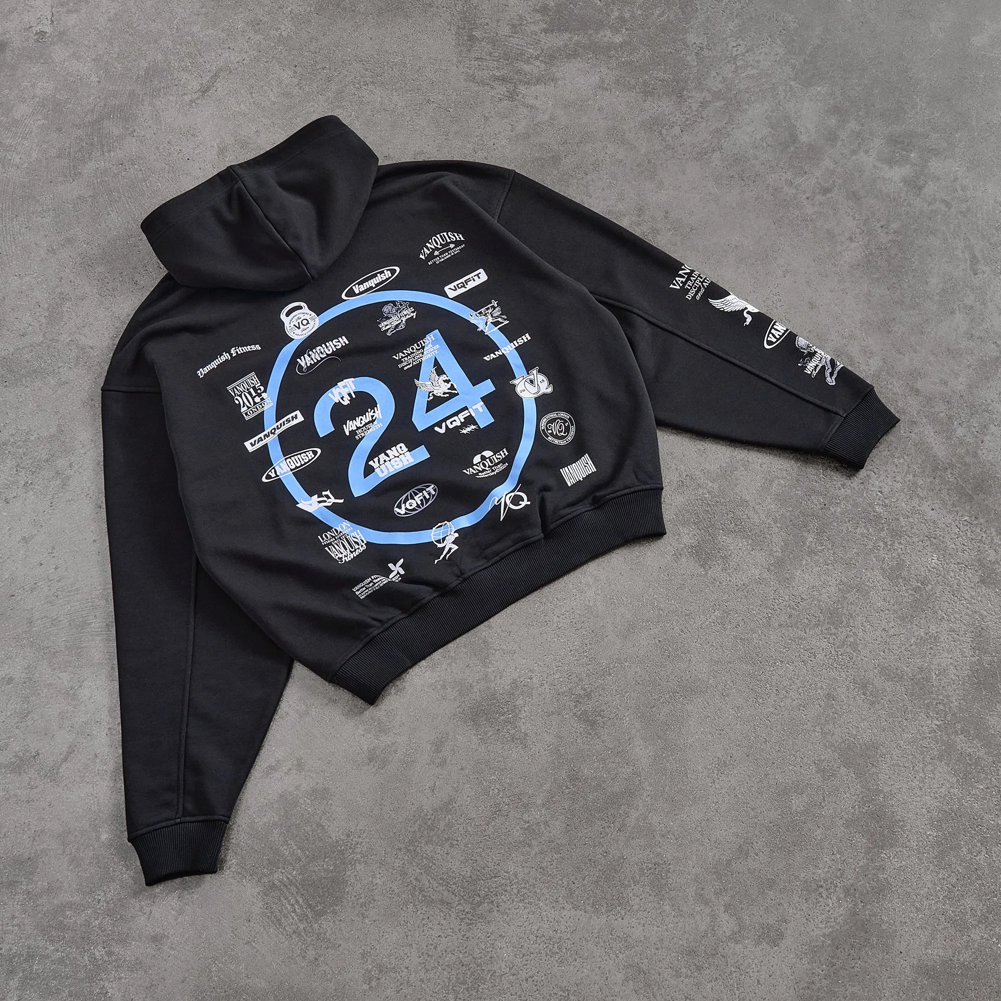 Vanquish TSP 2024 Collective Black Oversized Hoodie Trendy Style Lightweight Design
