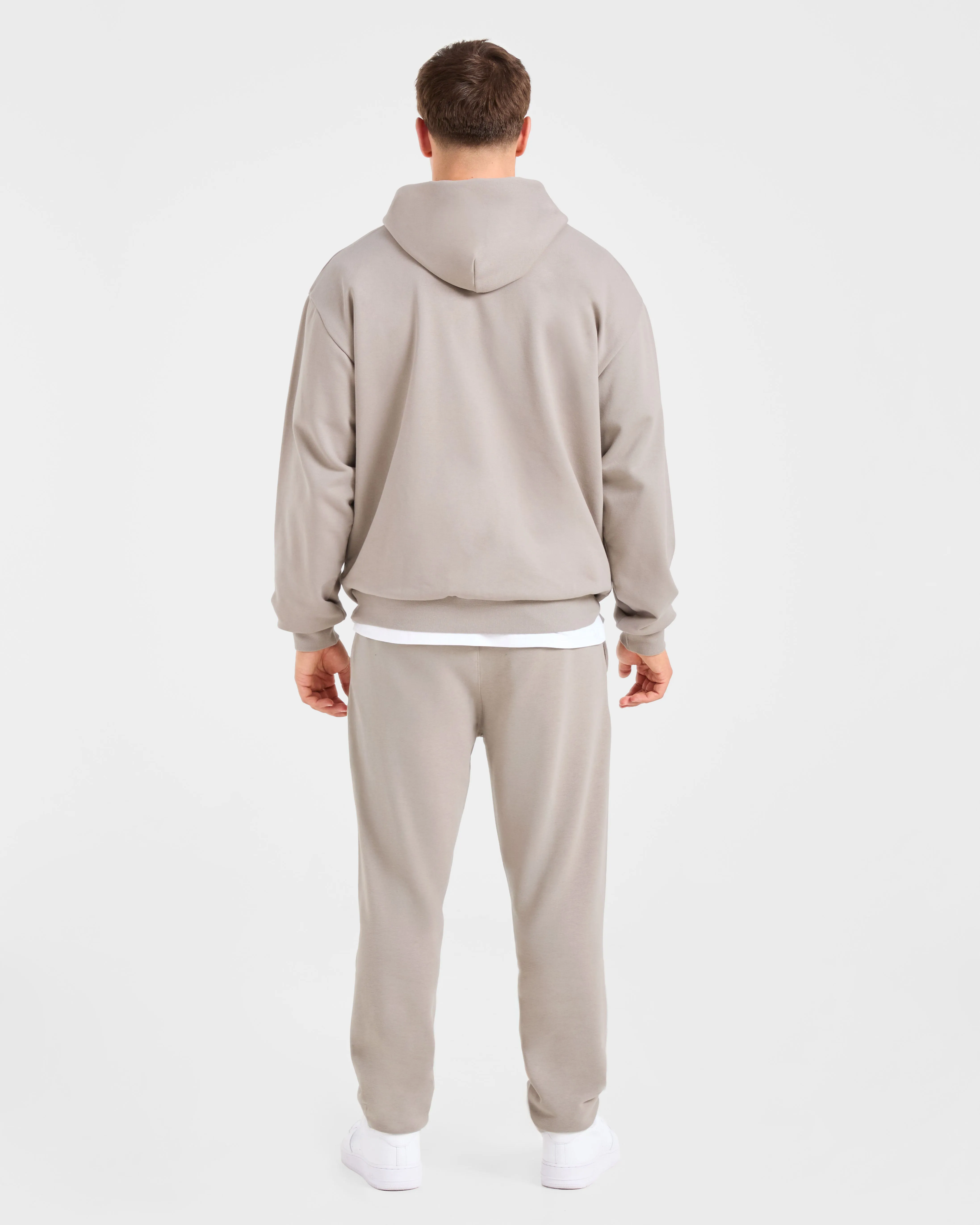Craft Oversized Hoodie - Fog College Outfit