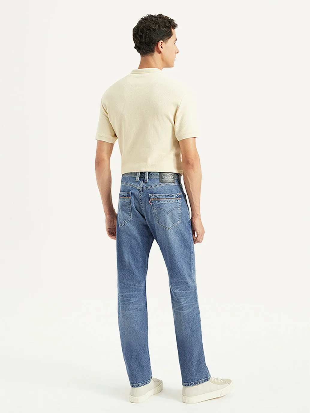 Work Ready Neutral Men's 505 Blue Straight Fit Mid Rise Jeans