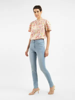 Iconic Outfit Women's 721 Blue Skinny Fit High Rise Jeans
