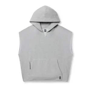 Stylish Apparel Stain Protection 0844. Tech Essential? Raw Hem Cutoff Hoodie - Heather Grey