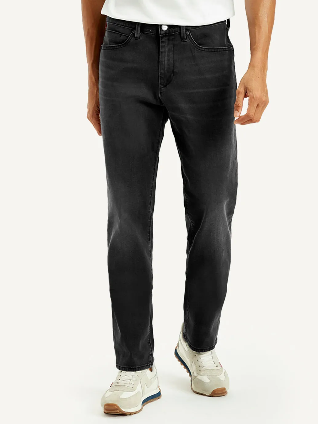 Men's Redloop 541 Black Athletic Tapered Fit Mid Rise Jeans Smooth Feel Essential Wear