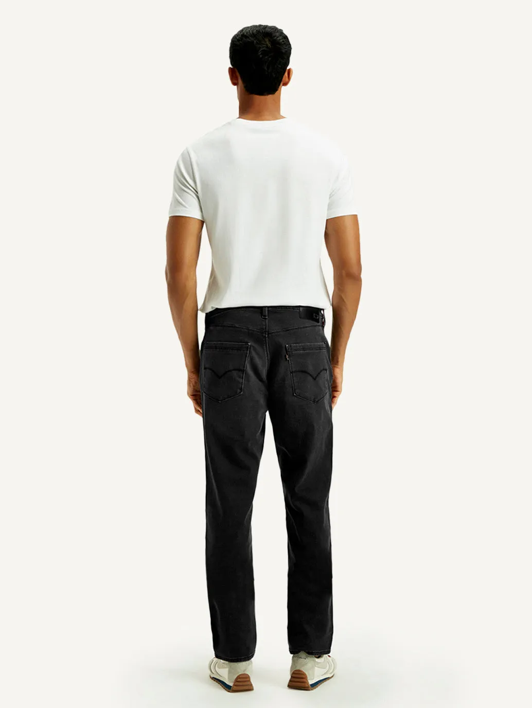 Shape Retention Simple Aesthetic Men's Redloop 541 Black Athletic Tapered Fit Mid Rise Jeans