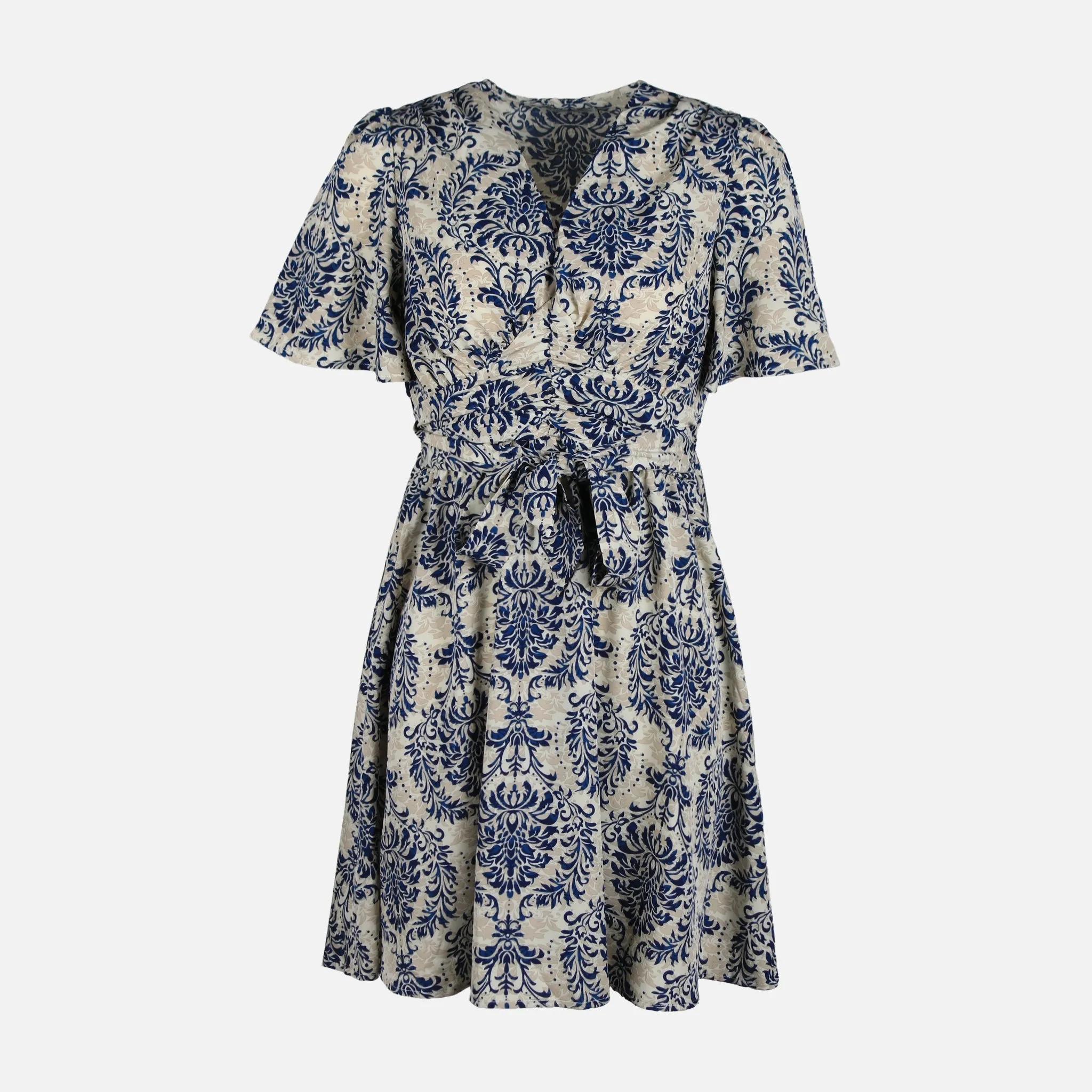 Mind Glow Rush Mode WOMEN FLORAL SHORT SLEEVE MIDI DRESS