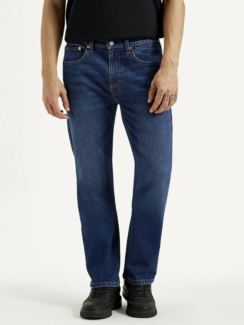 Always Needed Men's 505 Dark Indigo Straight Fit Mid Rise Jeans