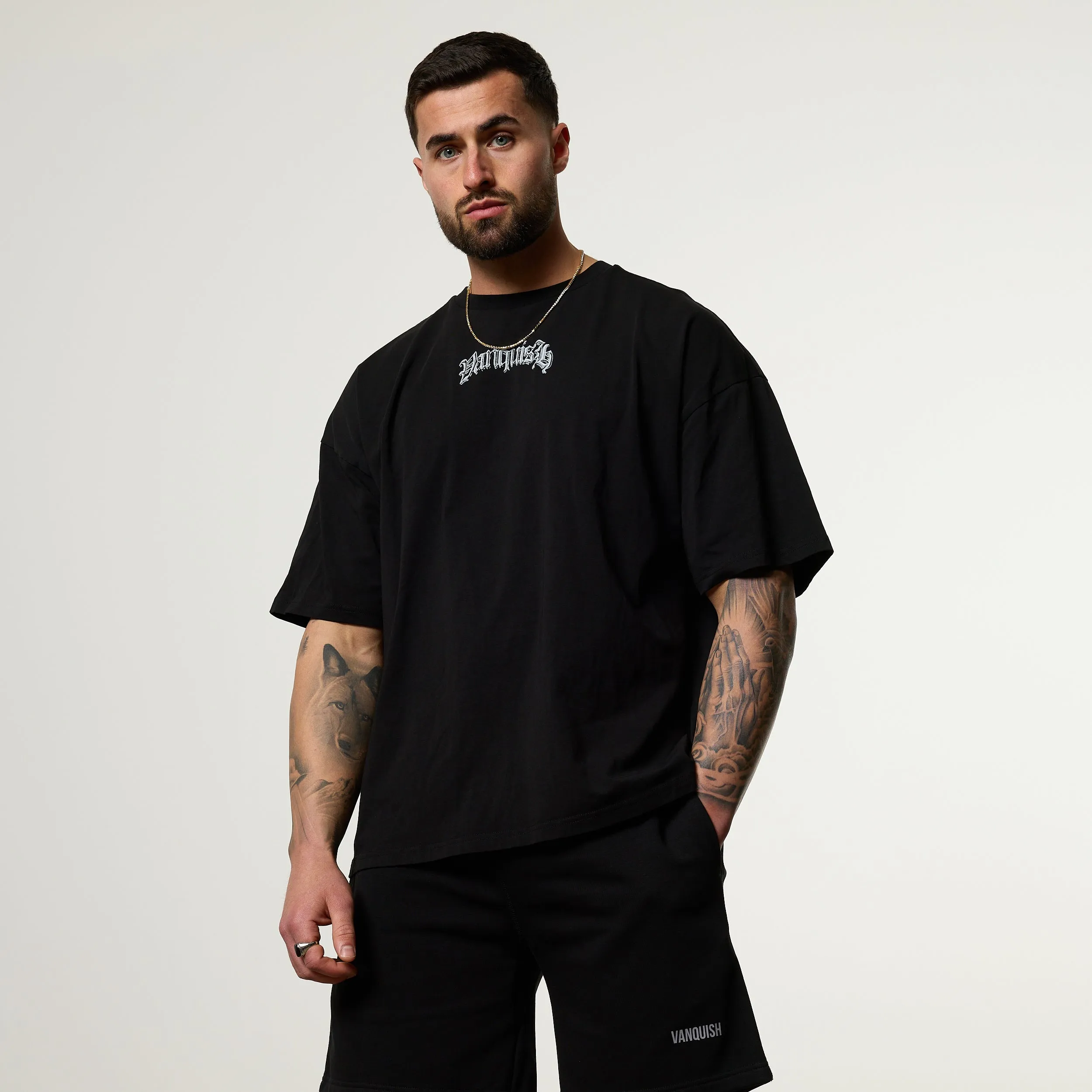 Vanquish Olympus Black Ares Oversized Boxy T Shirt Fun Prints