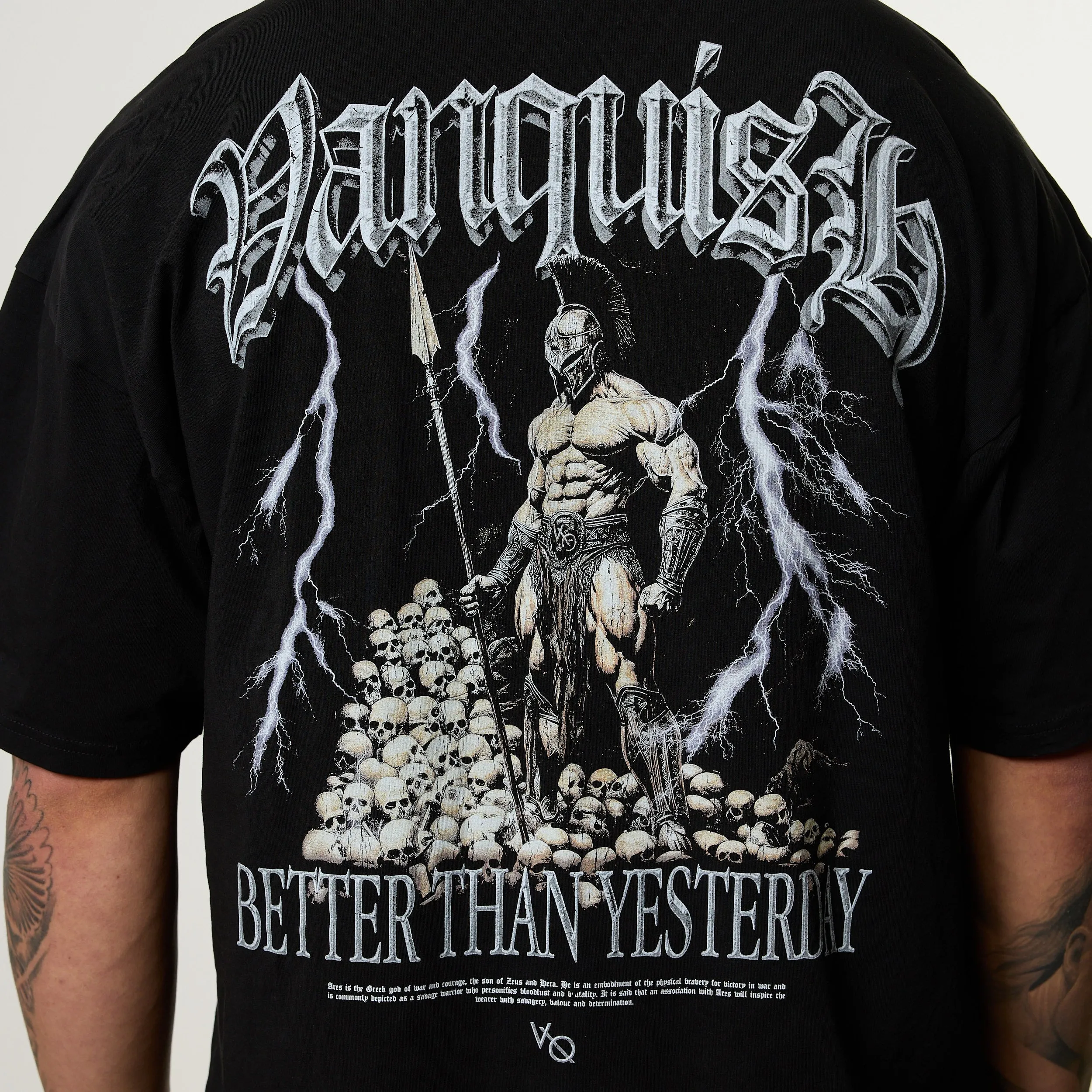 Workout Biodegradable Textile Vanquish Olympus Black Ares Oversized Boxy T Shirt