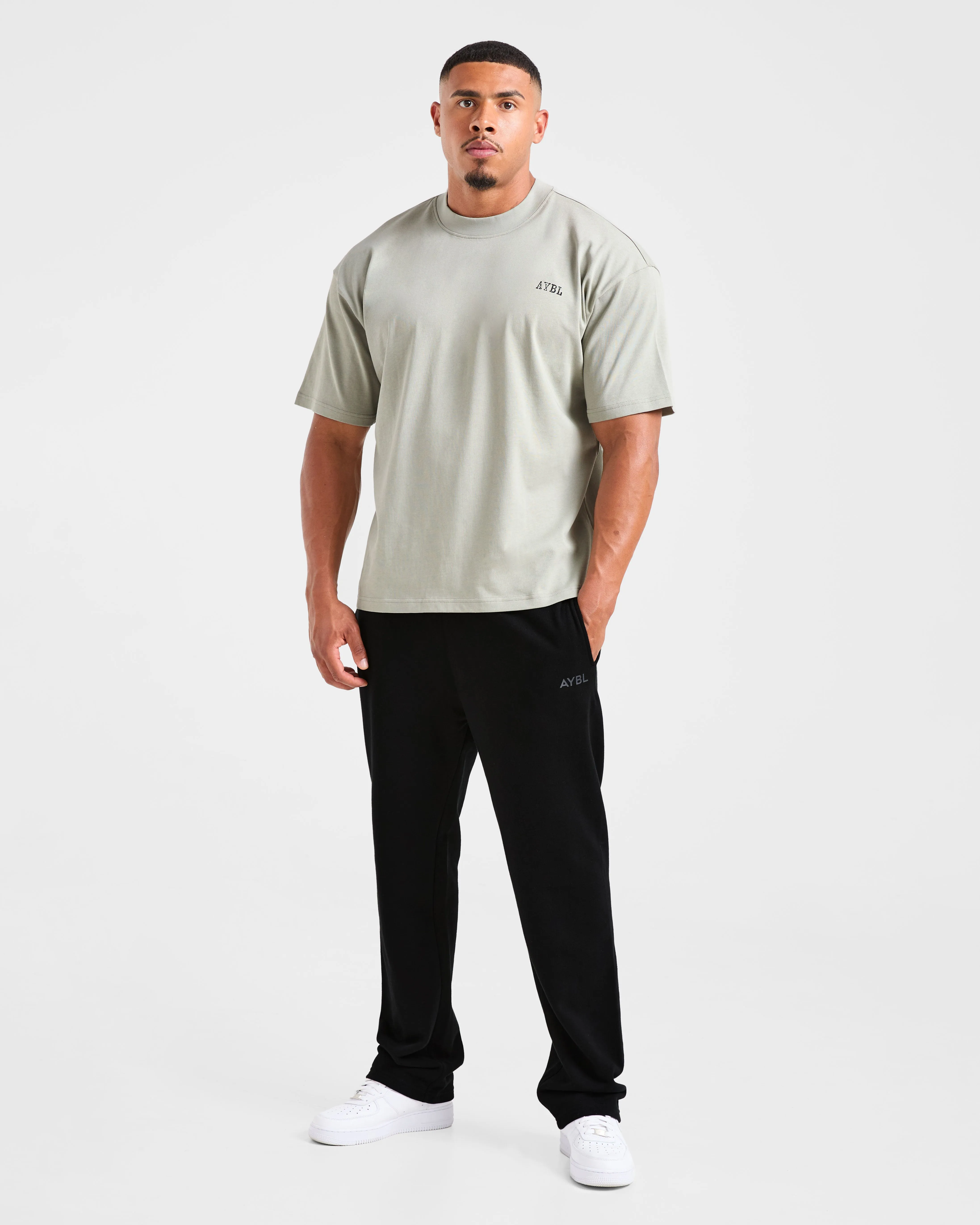 Lifting Essentials Oversized T Shirt - Stone Sage Weekend Smart Look