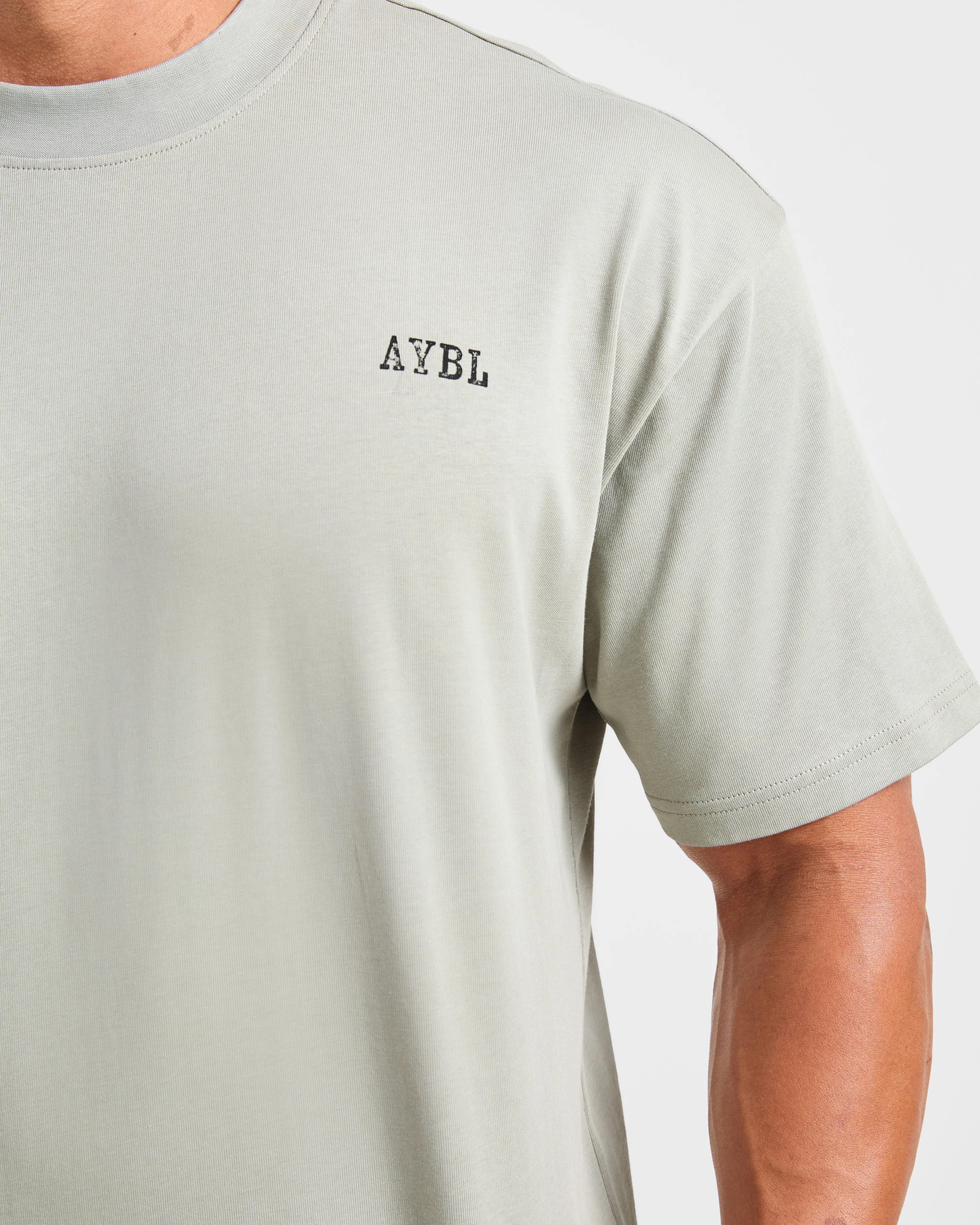 Weekend Comfort Lifting Essentials Oversized T Shirt - Stone Sage