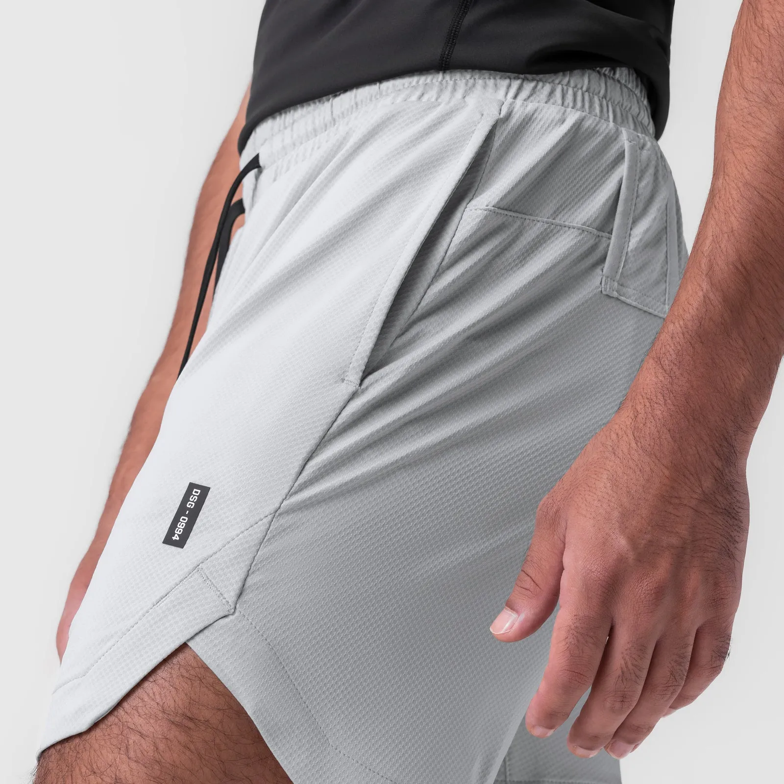 Soft Stretch Snag Free Material 0994. AeroSilver? 7" Linerless Short - Slate Grey