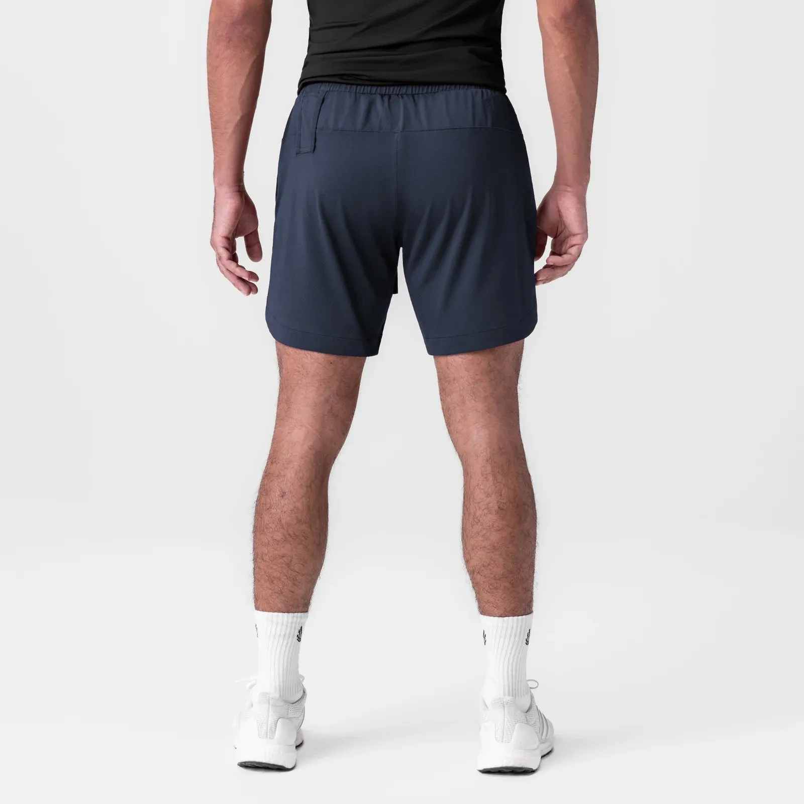 0994. AeroSilver? 7" Linerless Short - Navy Clean Lines