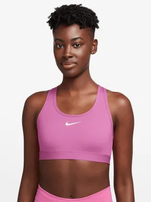 Swoosh Medium Support Bra Snag Free Zipper Lightweight Fabric