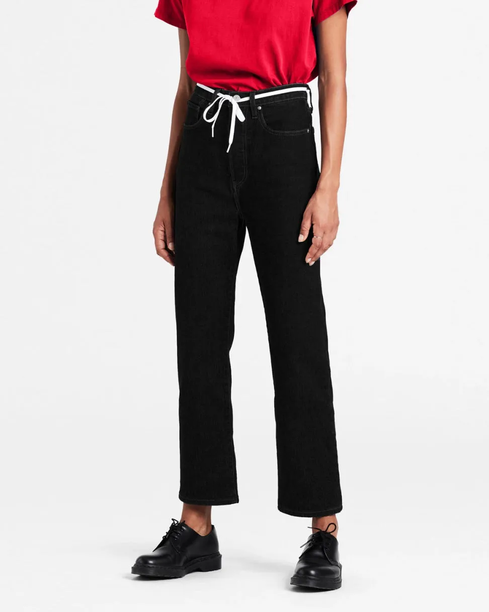 Levi's? Womens Ribcage Straight Ankle Jeans - Black Sprout Cool Outfit High Quality Bold Look Summer Vibes