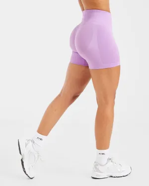 Mesh Fabric Free Size Adjuster Size Range Adapt Seamless Shorts - Spring Lilac