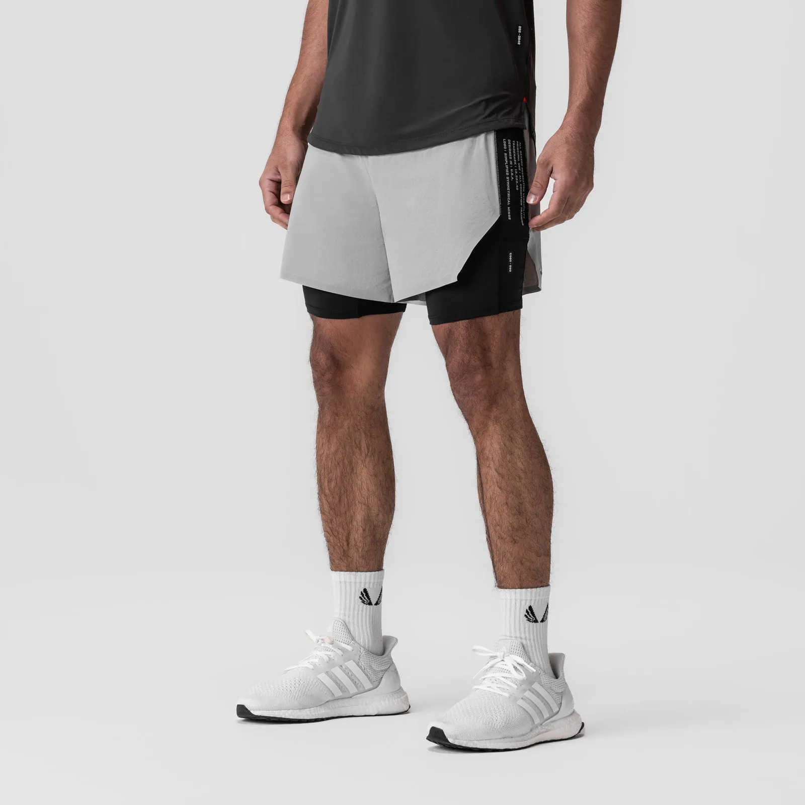 Flexible Stretch Waist 0953. Aerotex? Hybrid Liner Short - Slate Grey/Black
