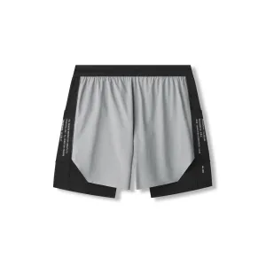 0953. Aerotex? Hybrid Liner Short - Slate Grey/Black Lounge Fit Stretchable Material