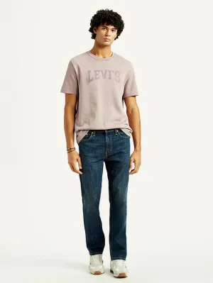 Men's 513 Dark Indigo Slim Straight Fit Mid Rise Jeans Outfit Combo Fashionable Touch