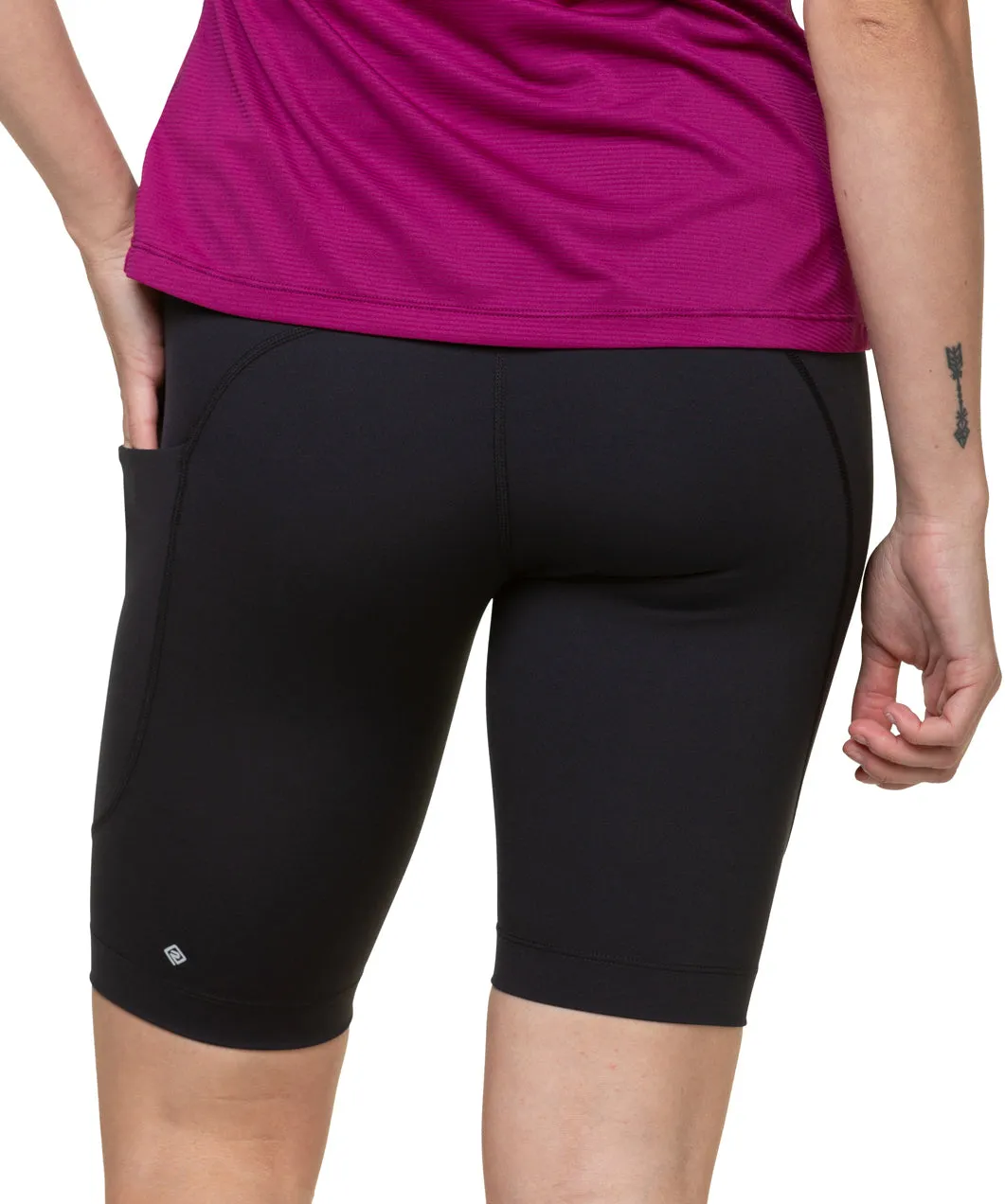 High-Performance Fit Street Chic Ronhill Tech Stretch Womens Short Running Tights - Black