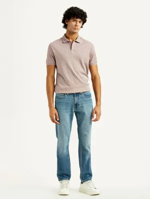 Men's 511 Med Indigo Slim Fit Mid Rise Jeans fade resistant color