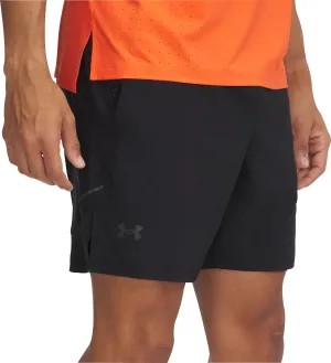 Under Armour Launch Elite 2 In 1 Mens Running Shorts - Black Workout Gear embroidery details