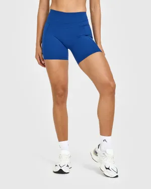 Unified High Waisted Pocket Shorts 6" | Vintage Navy Fun Colors Snag Free Zipper