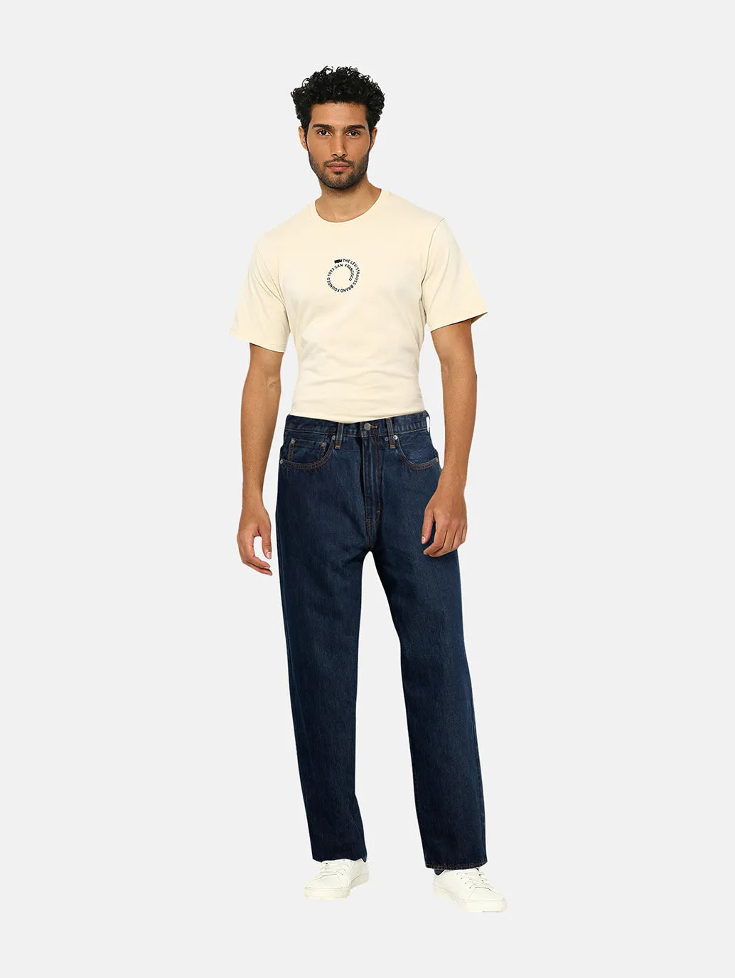 Party Look Urban Explorer Daily Outfit Men's 578 Indigo Loose Fit Mid Rise Jeans