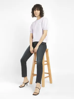 Women's 312 Dark Blue Straight Fit Mid Rise Jeans Clean Vibe Temperature Regulating Fabric