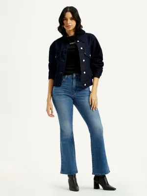 Women's 726 Light Indigo Flared Fit High Rise Jeans Loose Modern Minimalist