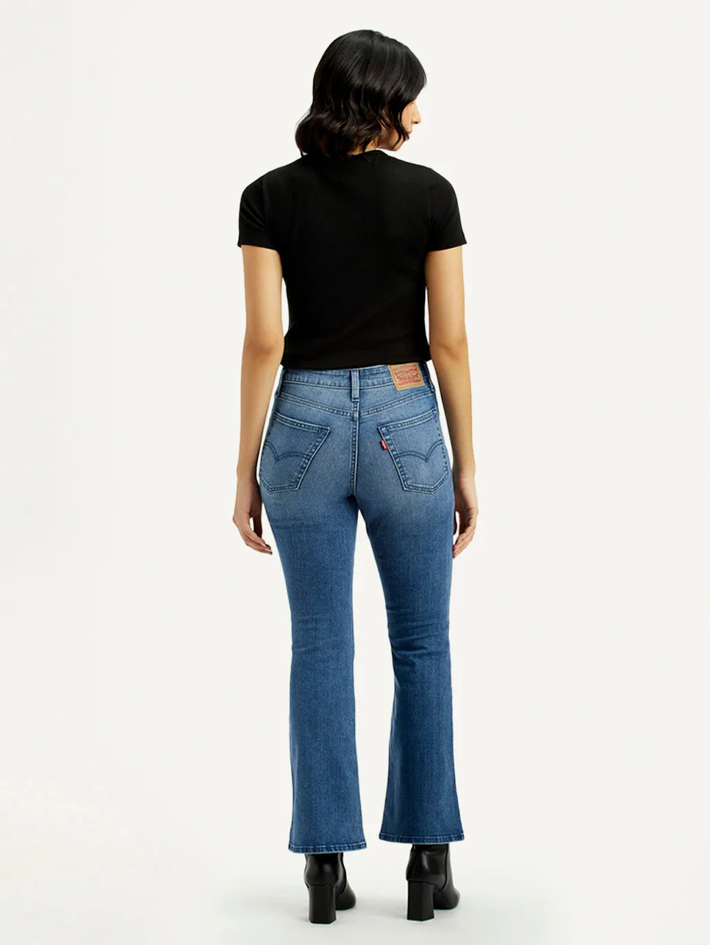 Couple Look Eco Friendly Softened Texture Women's 726 Light Indigo Flared Fit High Rise Jeans