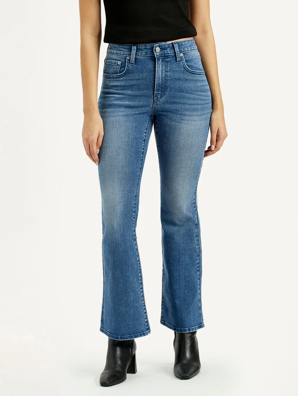 Relaxed Cut Women's 726 Light Indigo Flared Fit High Rise Jeans